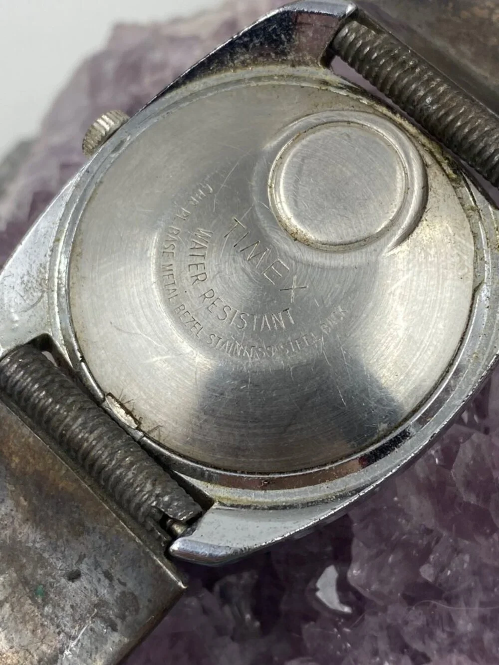 Vintage Timex Electric Dynabeat with Sterling Silver watch tips